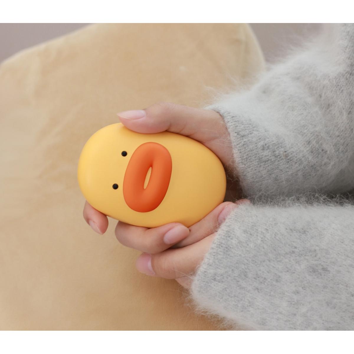 Techgear 孖潤腸二合一暖手充電寶 H-W-02YL (黃色) - 4000mAh、長效續航、Type-C充電